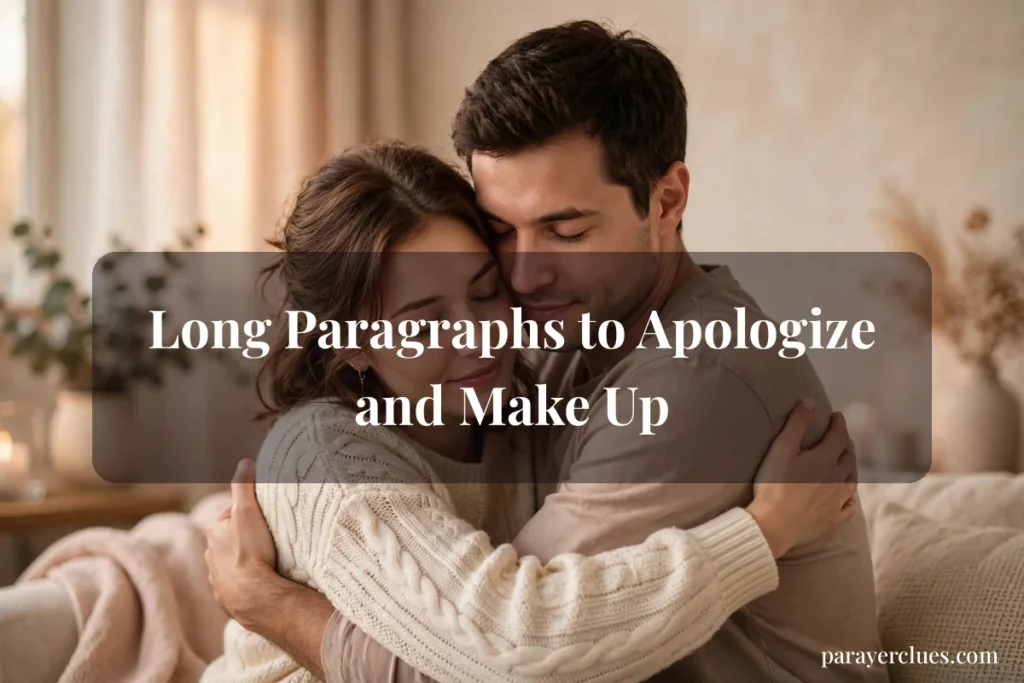 Long Paragraphs to Apologize and Make Up