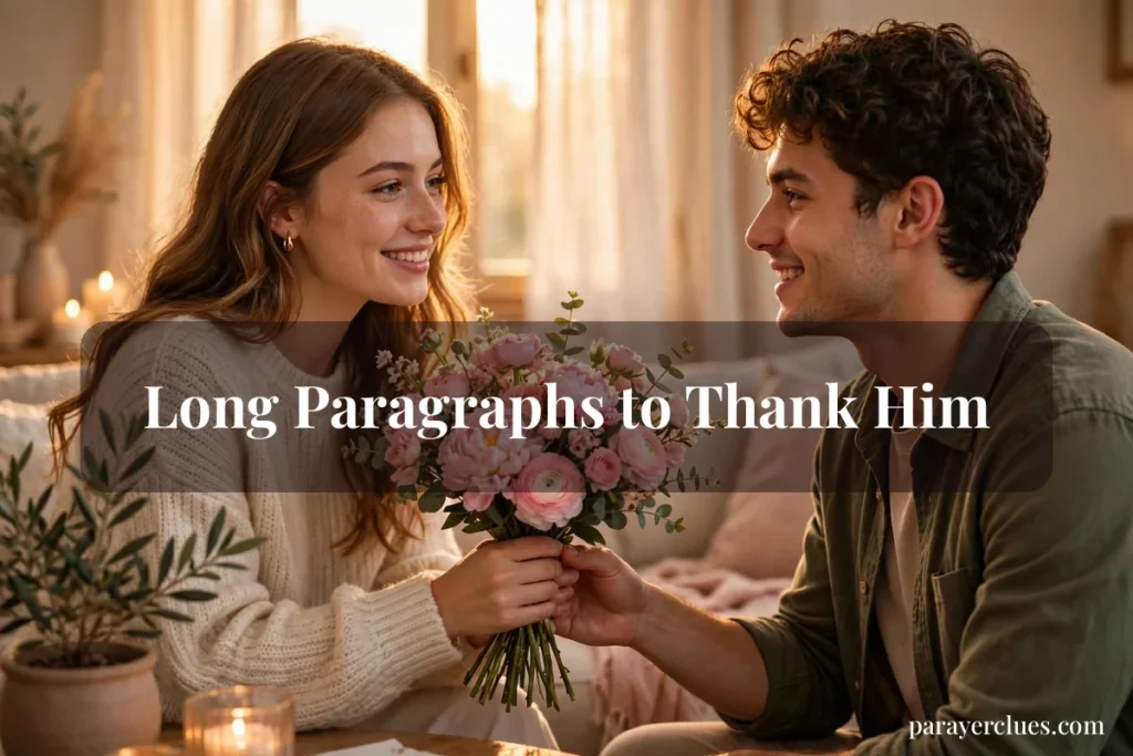Long Paragraphs to Thank Him