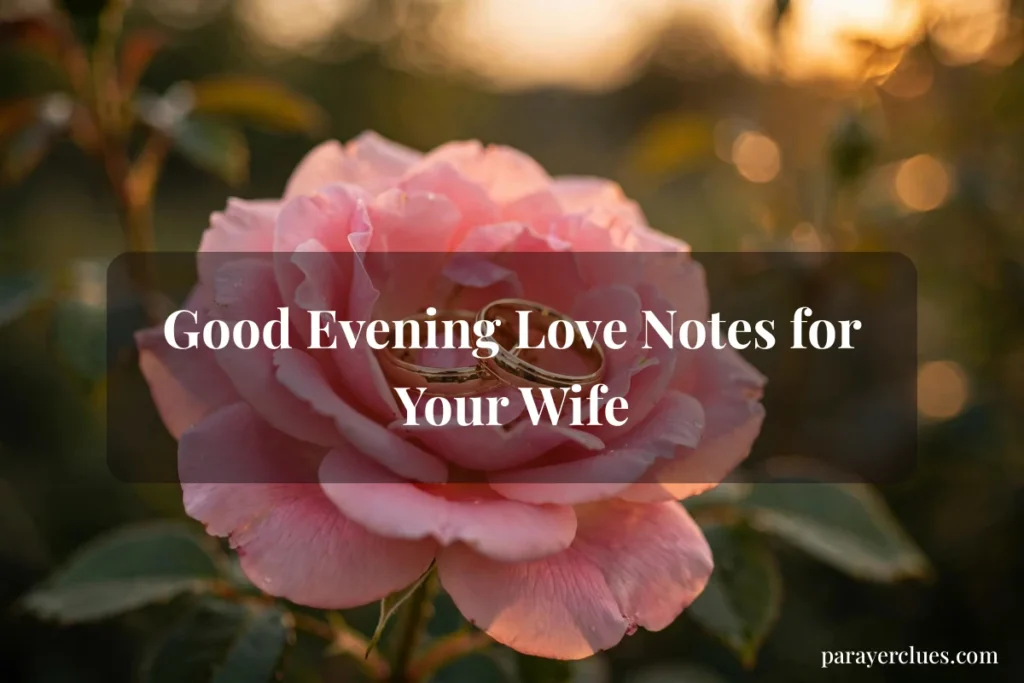 Good Evening Love Notes for Your Wife