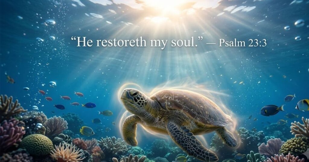 Seeing a Turtle Swimming in Water