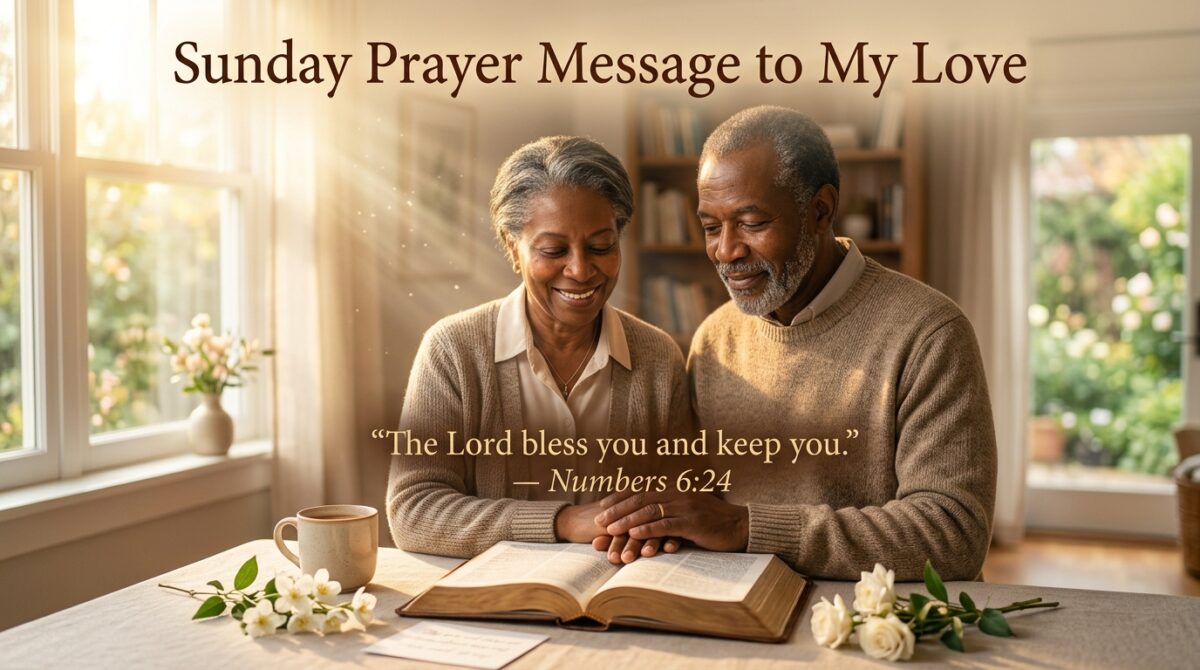 Beautiful Sunday Prayer Messages to My Love for a Blessed Week