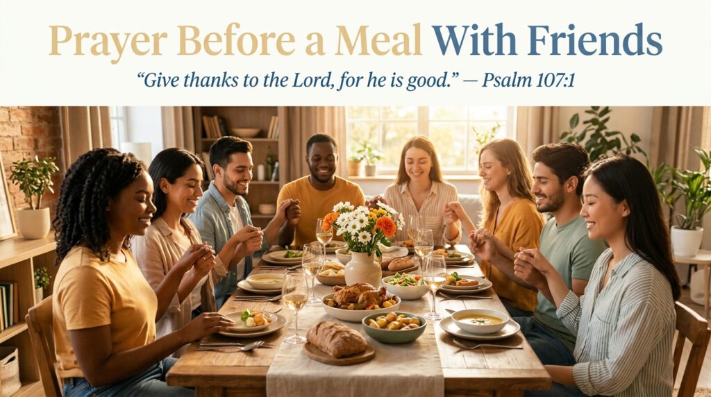 Simple Prayer Before a Meal With Friends