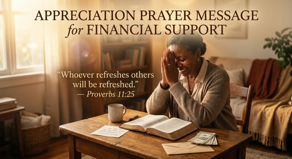 Heartfelt Appreciation Prayer Messages for Financial Support