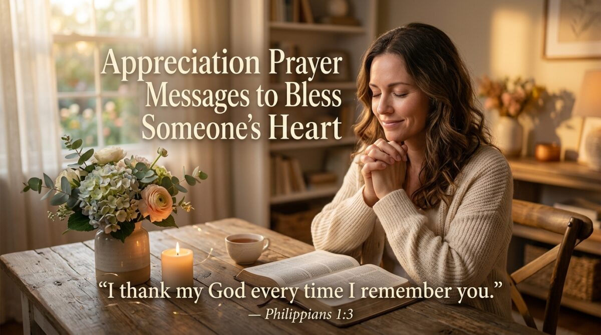 Heartfelt Appreciation Prayer Messages to Bless Someone’s Heart