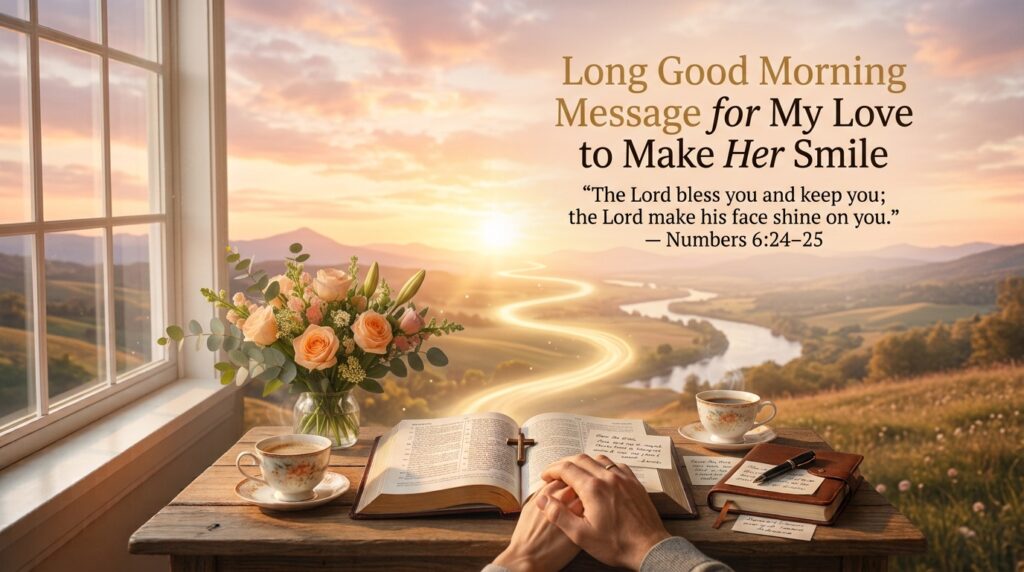 Long Good Morning Message for My Love to Make Her Smile