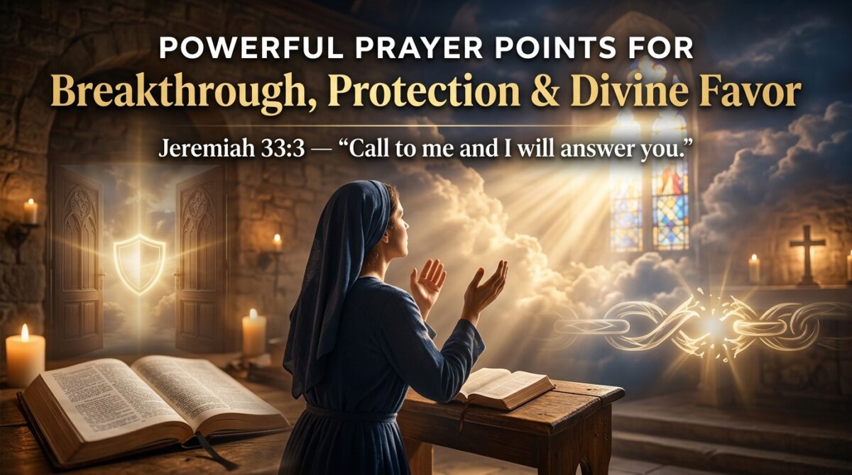 Powerful Prayer Points to Unlock Breakthrough, Peace & Divine Favor