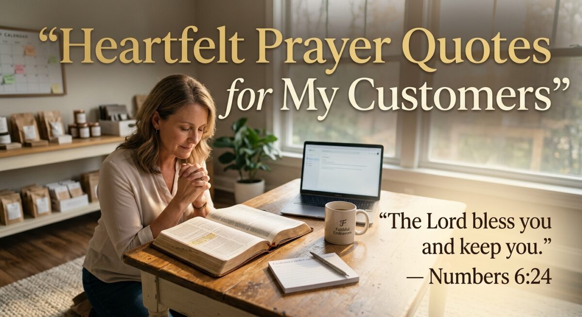 Prayer Quotes for My Customers Heartfelt Blessings, Success & Divine Favor