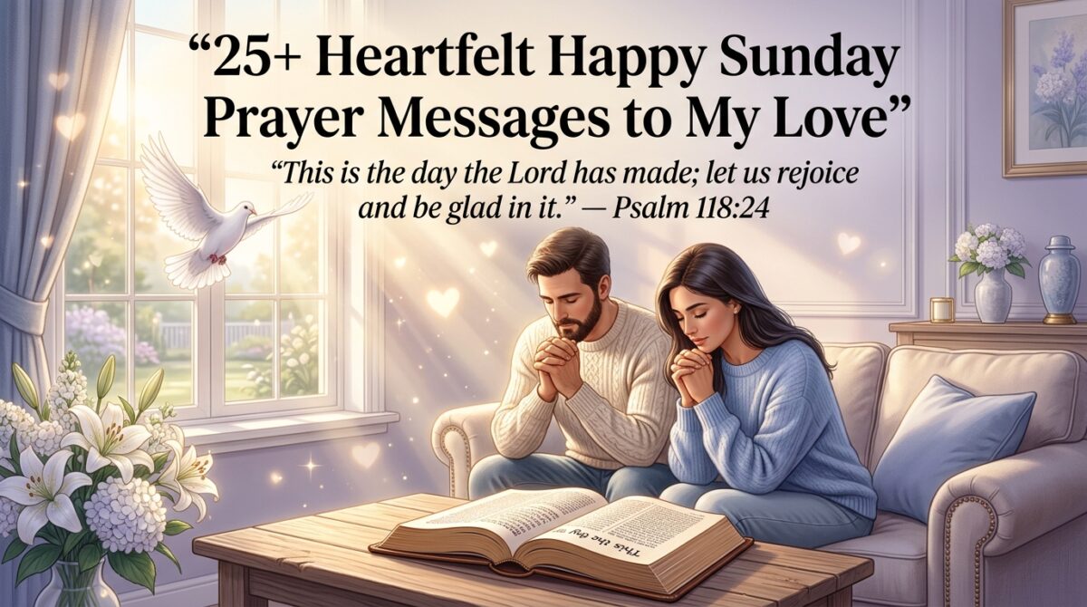 25+ Heartfelt Happy Sunday Prayer Messages to My Love for a Blessed Day