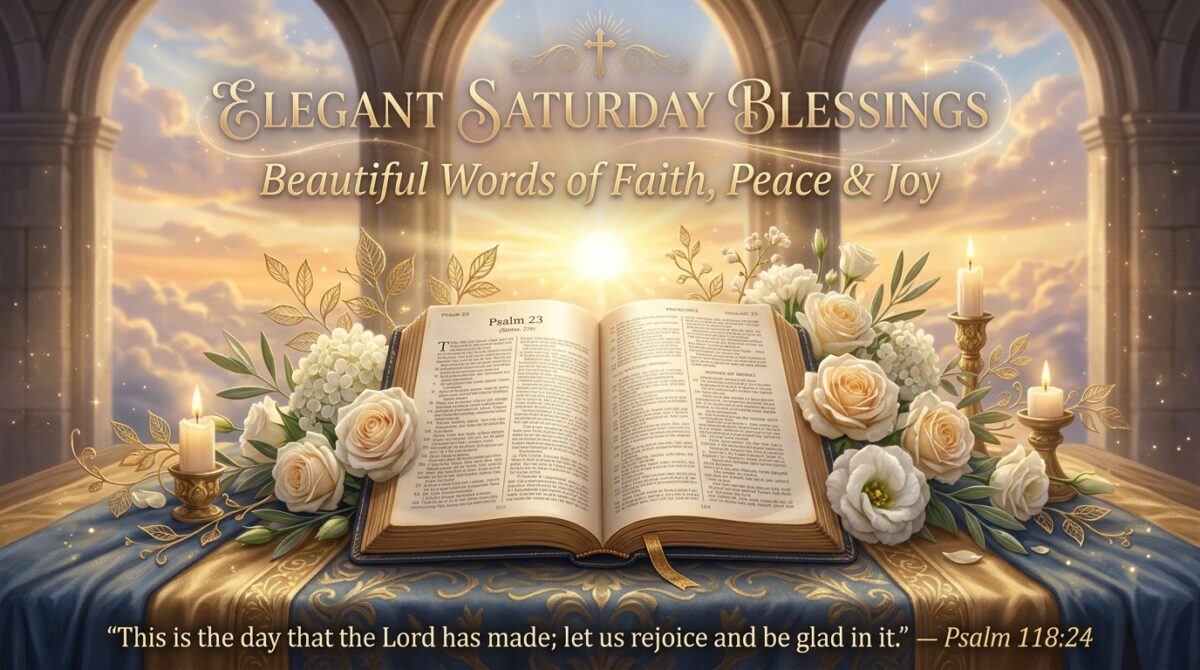 Elegant Saturday Blessings to Fill Your Heart With Joy, Peace & Grace