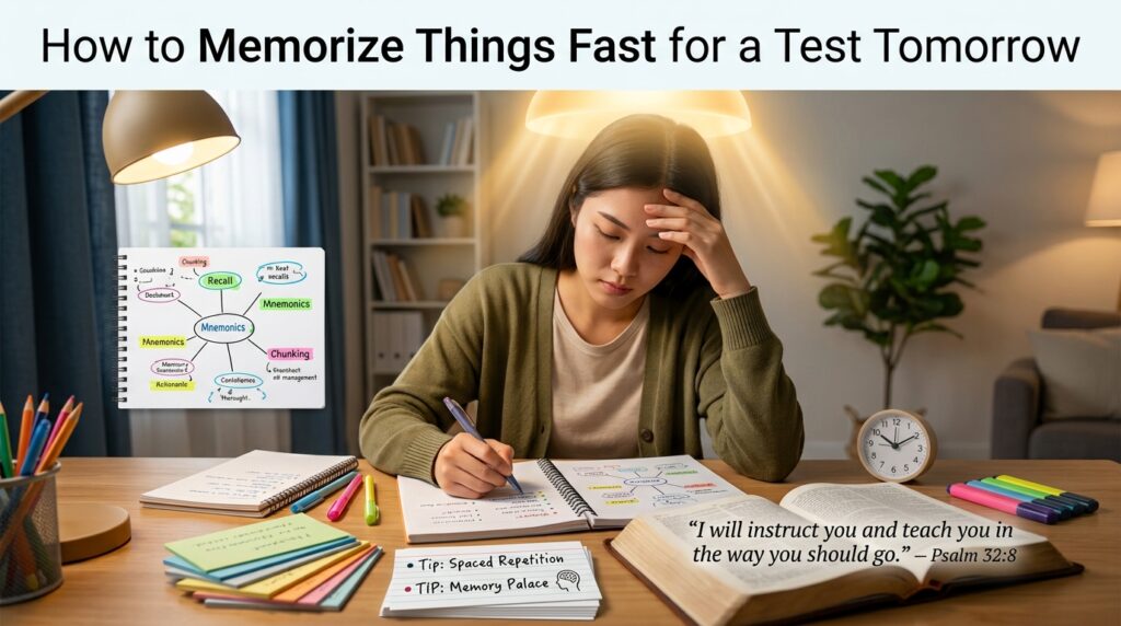 How to Memorize Things Fast for a Test Tomorrow
