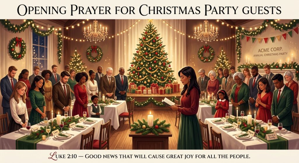 Opening Prayer for Christmas Party Guests
