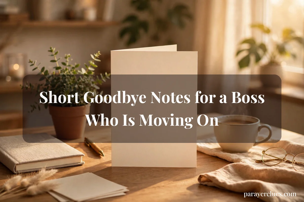 Short Goodbye Notes for a Boss Who Is Moving On