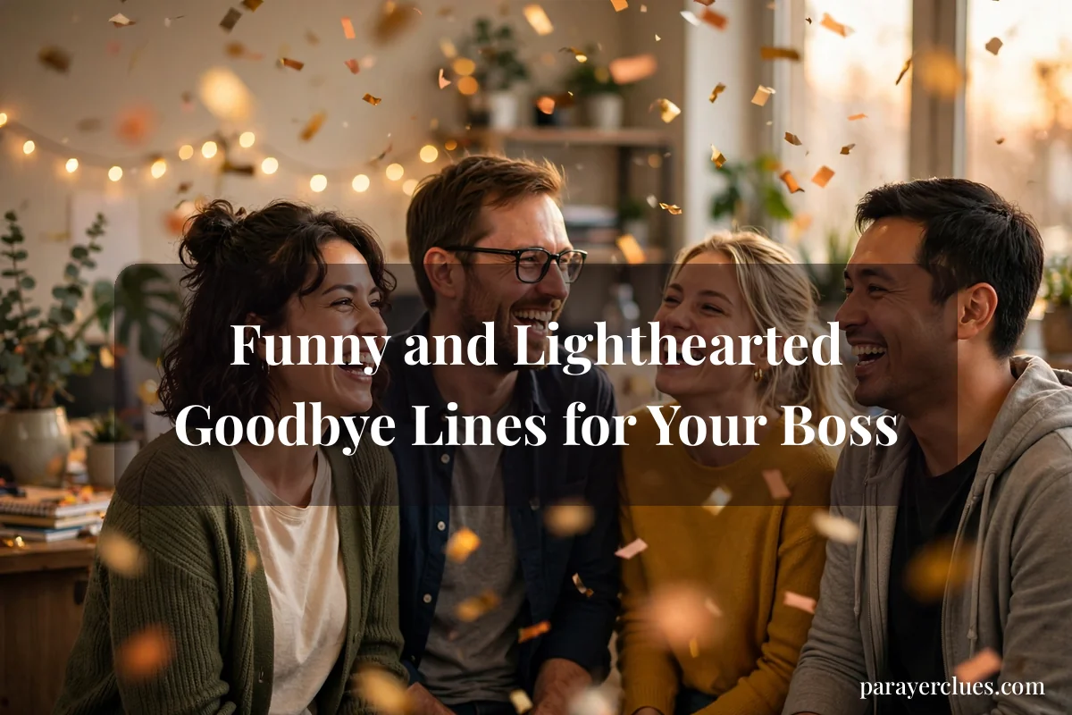 Funny and Lighthearted Goodbye Lines for Your Boss