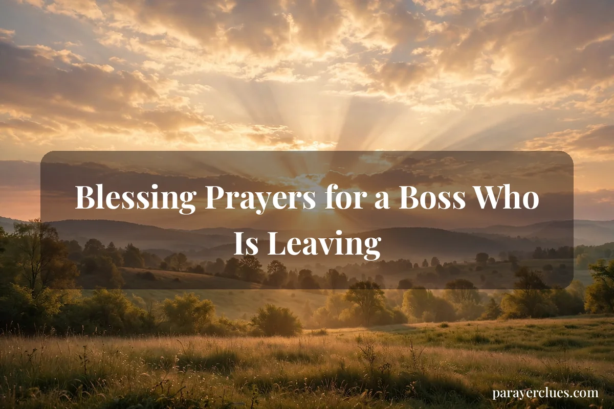 Blessing Prayers for a Boss Who Is Leaving