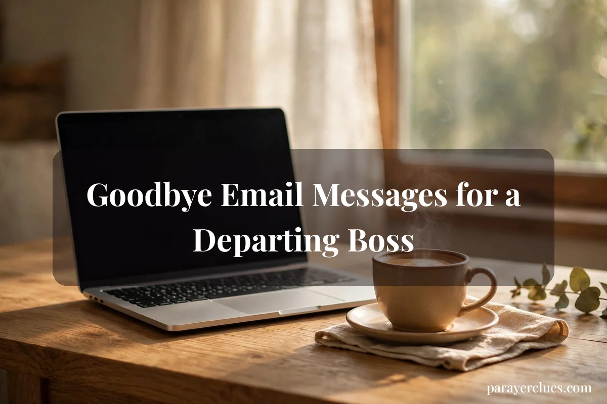 Goodbye Email Messages for a Departing Boss