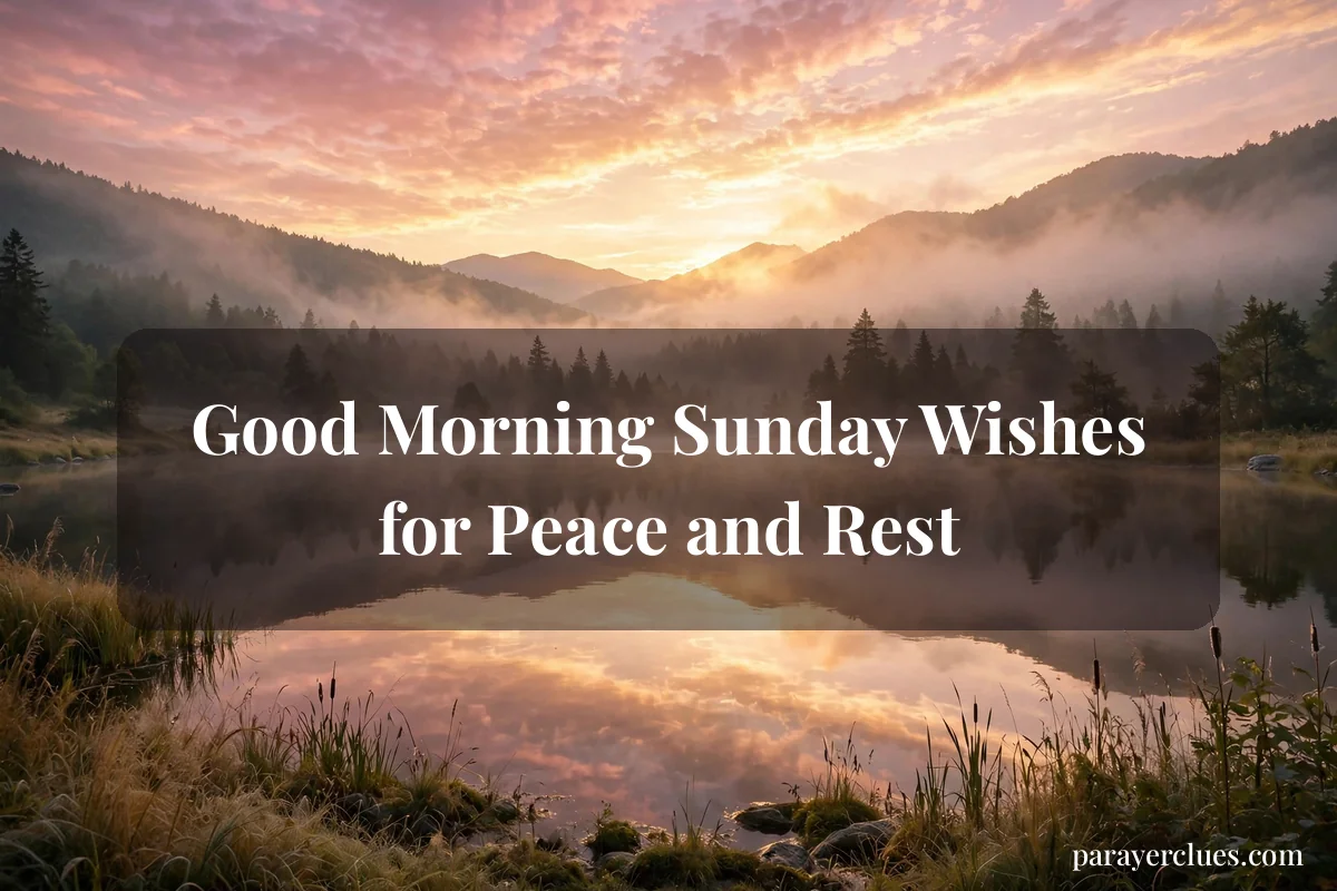 Good Morning Sunday Wishes for Peace and Rest