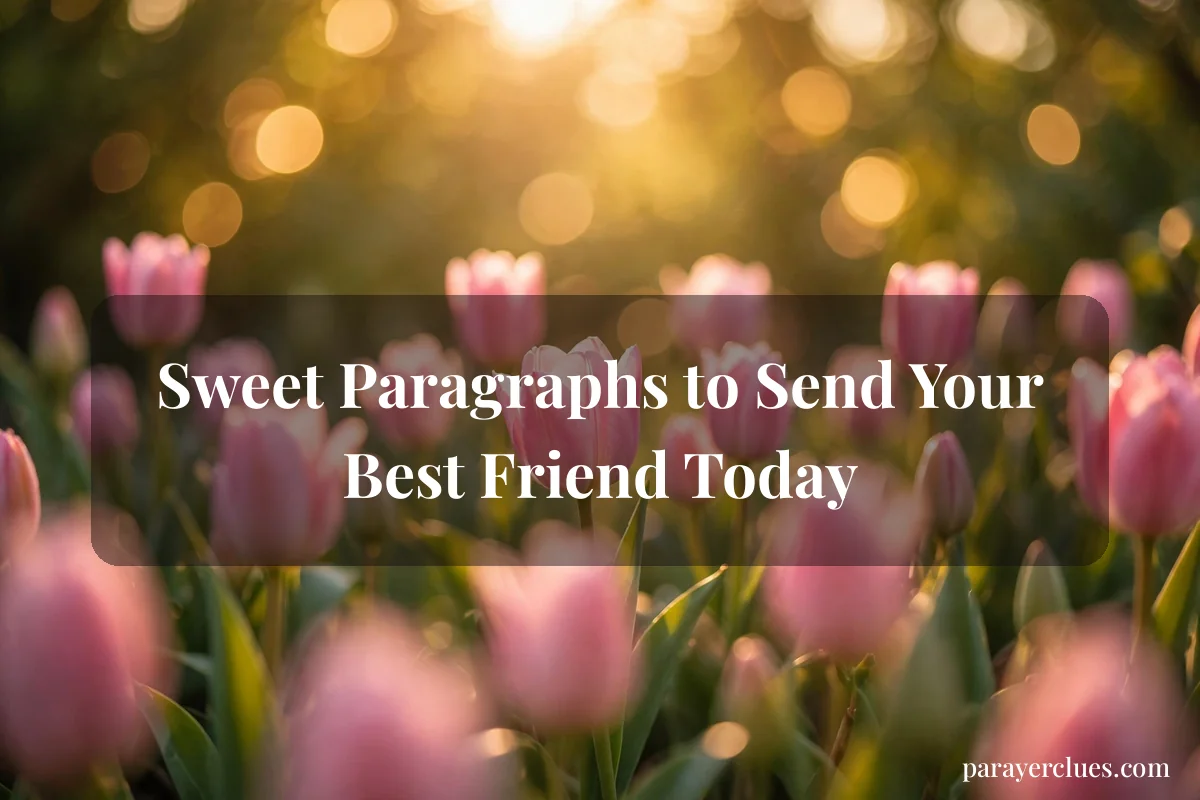 Sweet Paragraphs to Send Your Best Friend Today
