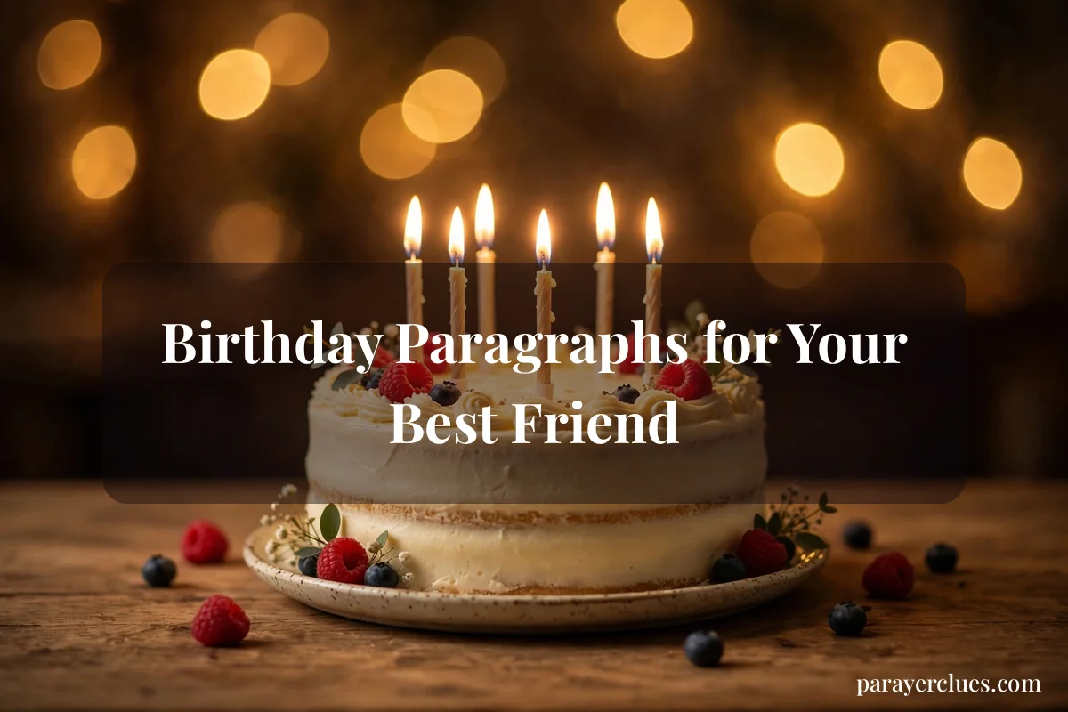 Birthday Paragraphs for Your Best Friend