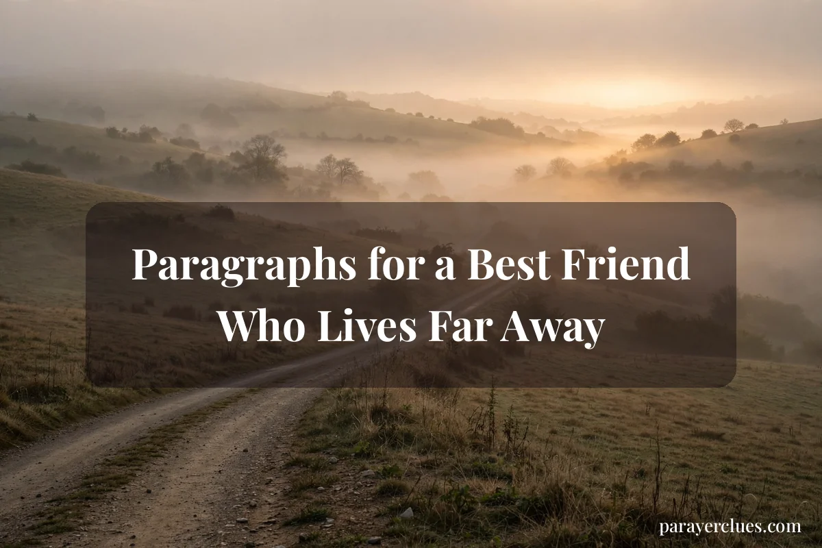 Paragraphs for a Best Friend Who Lives Far Away