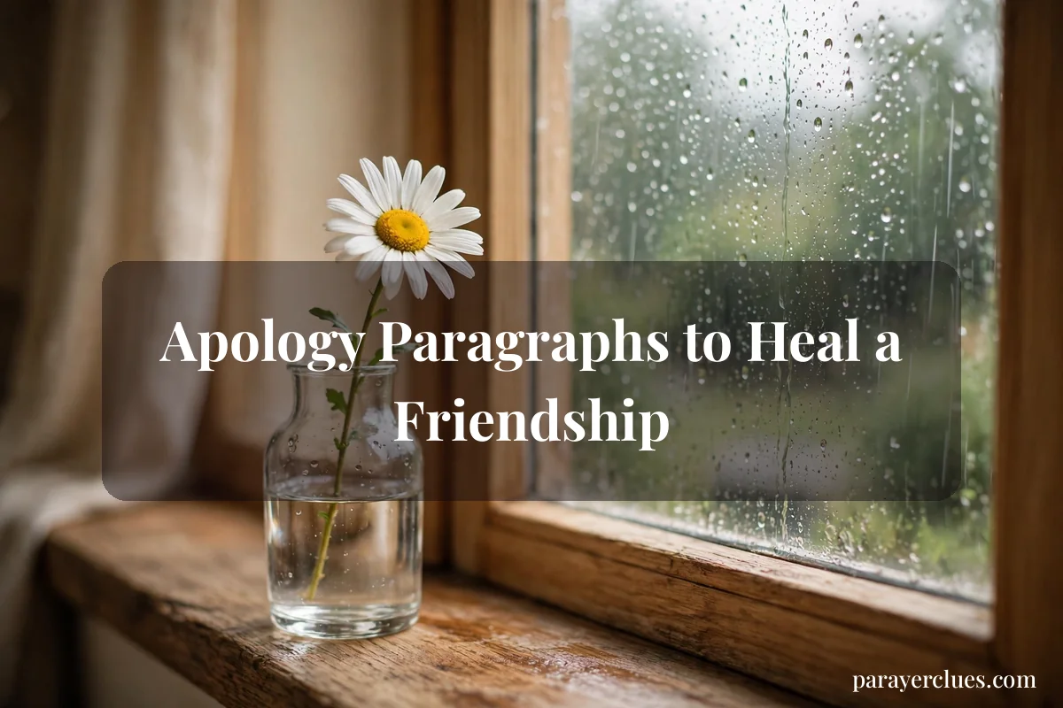 Apology Paragraphs to Heal a Friendship