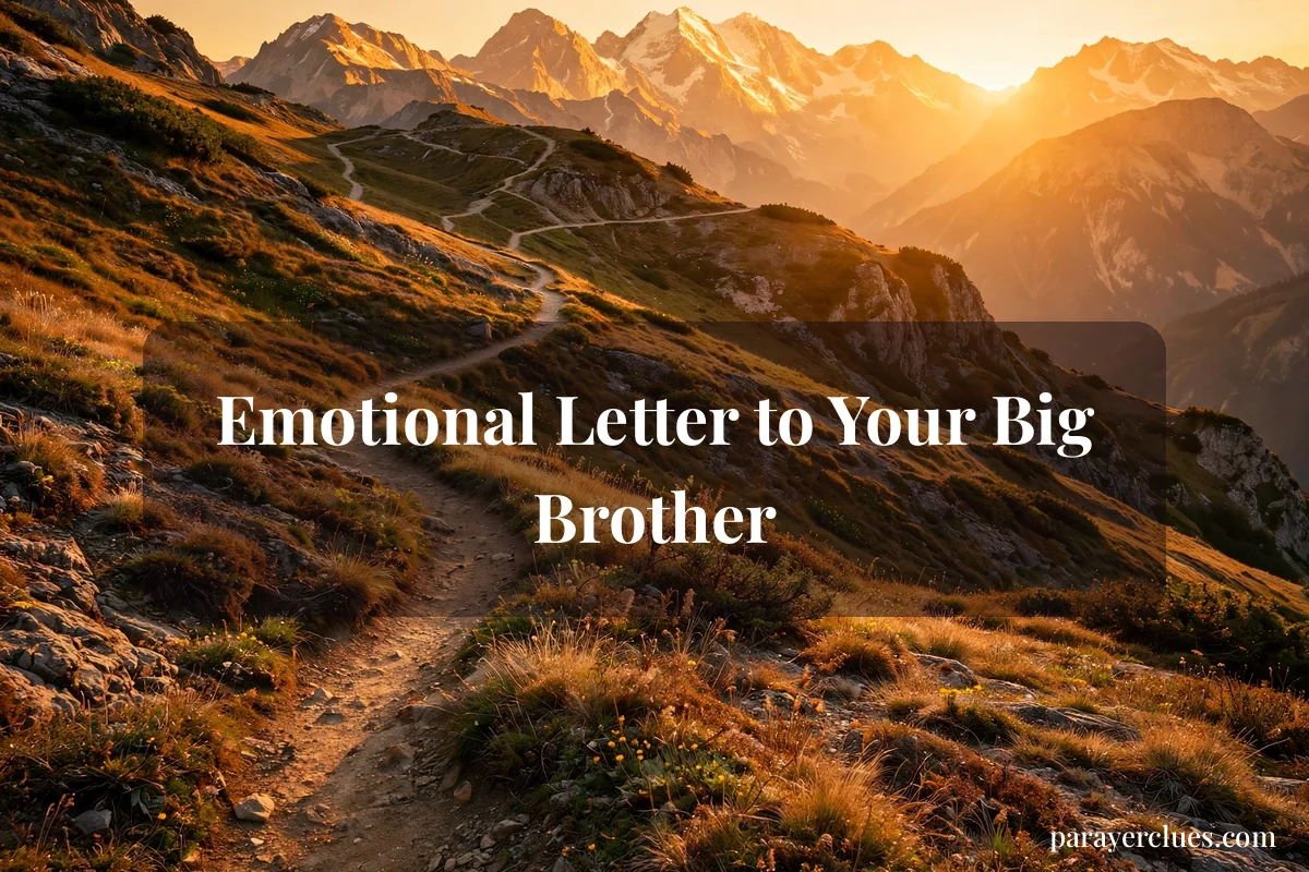 Emotional Letter to Your Big Brother