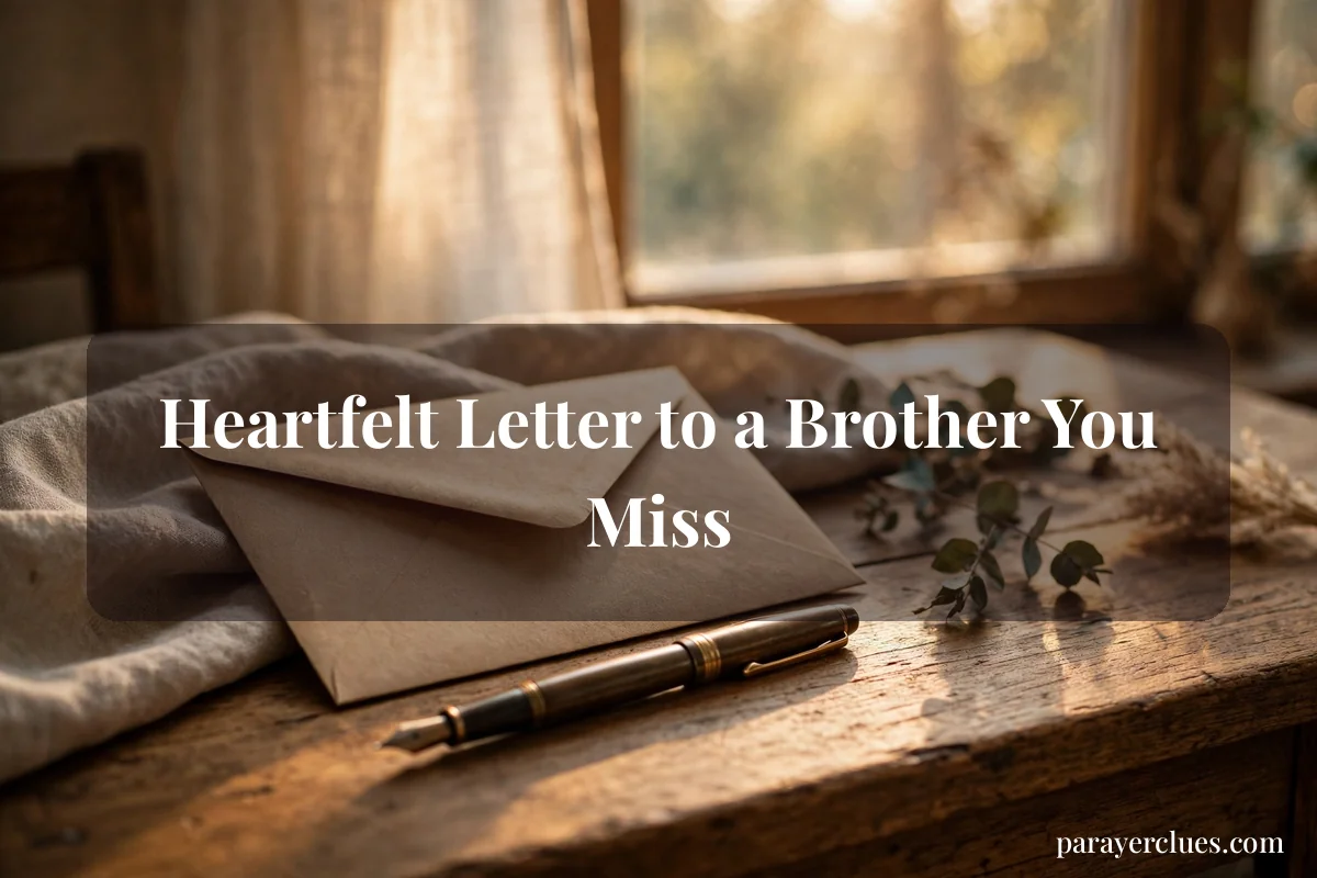 Heartfelt Letter to a Brother You Miss