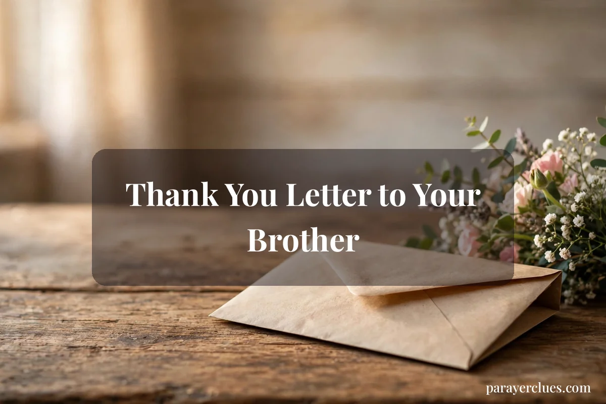 Thank You Letter to Your Brother