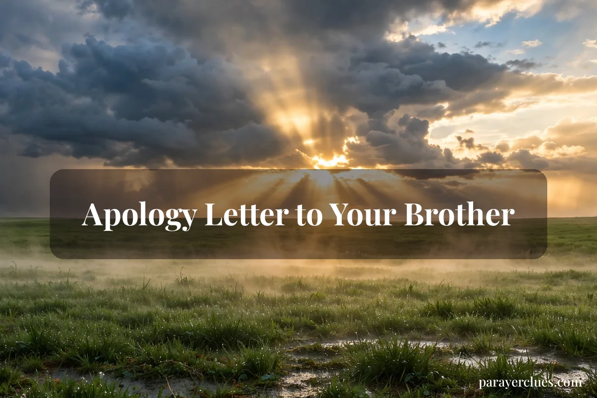 Apology Letter to Your Brother