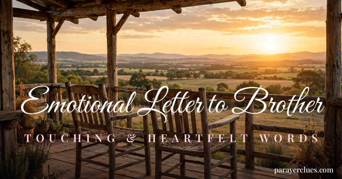 Emotional Letter to Brother: Touching & Heartfelt Words