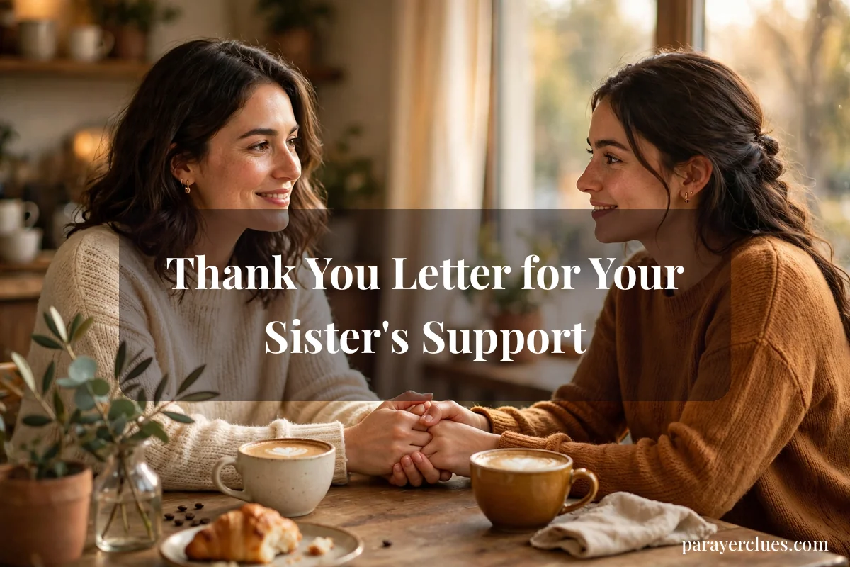 Thank You Letter for Your Sister's Support