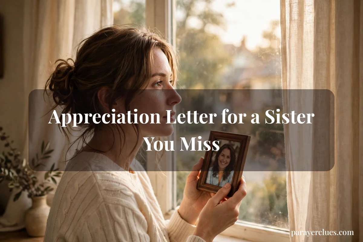 Appreciation Letter for a Sister You Miss