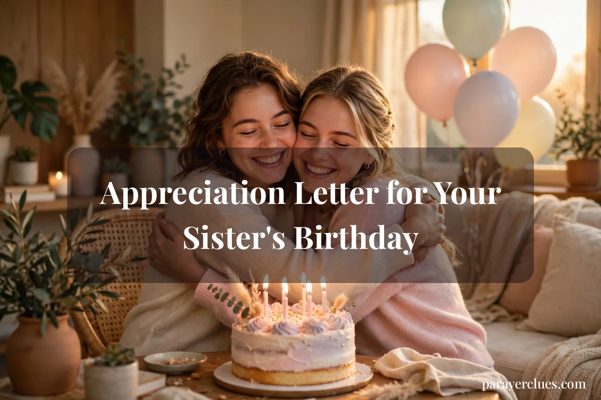 Appreciation Letter for Your Sister's Birthday