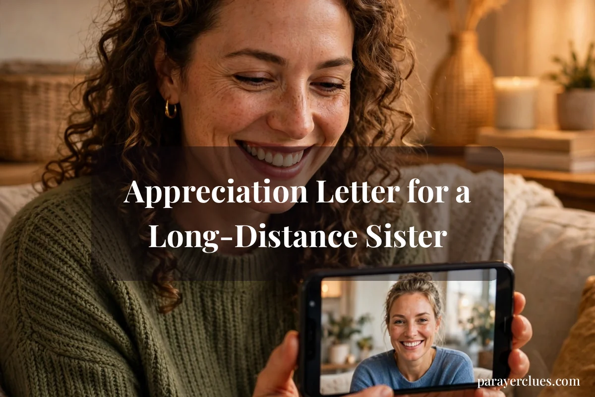 Appreciation Letter for a Long-Distance Sister