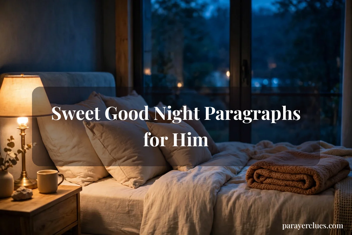 Sweet Good Night Paragraphs for Him