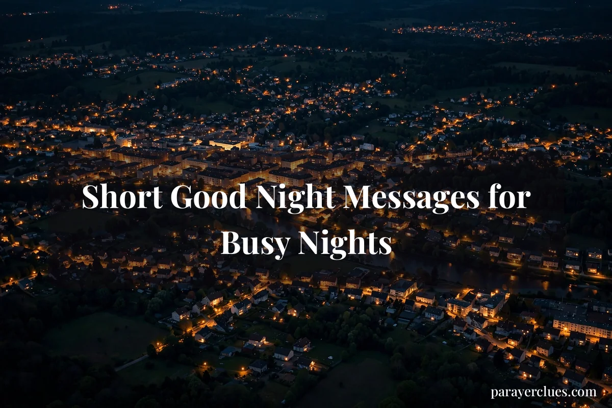 Short Good Night Messages for Busy Nights