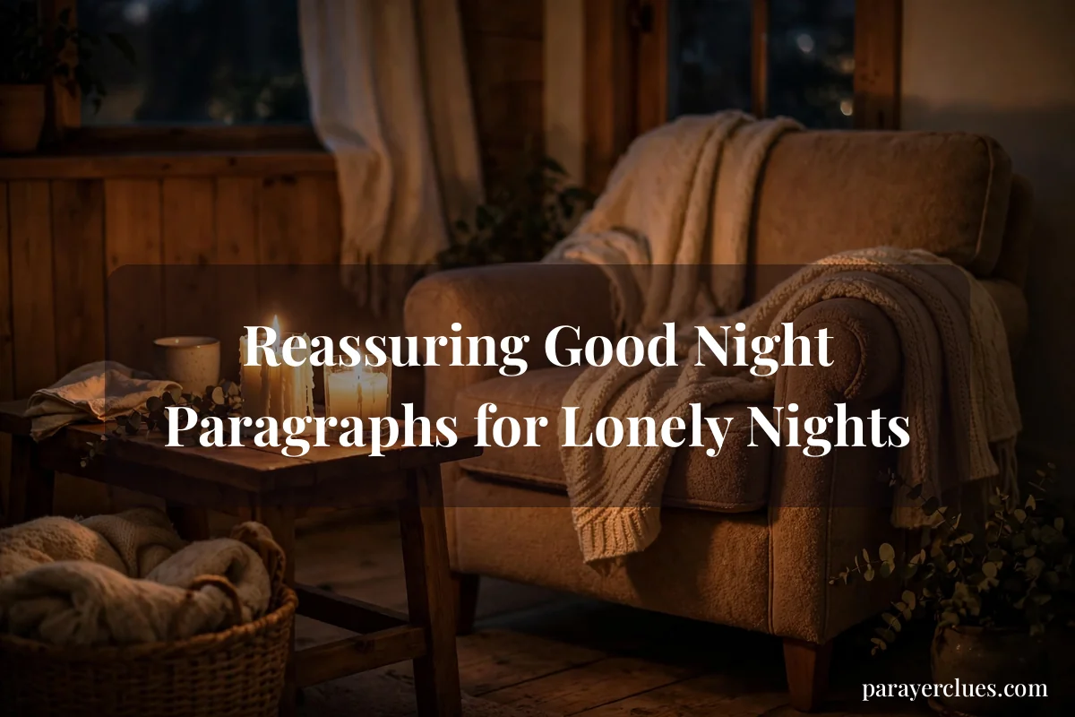 Reassuring Good Night Paragraphs for Lonely Nights