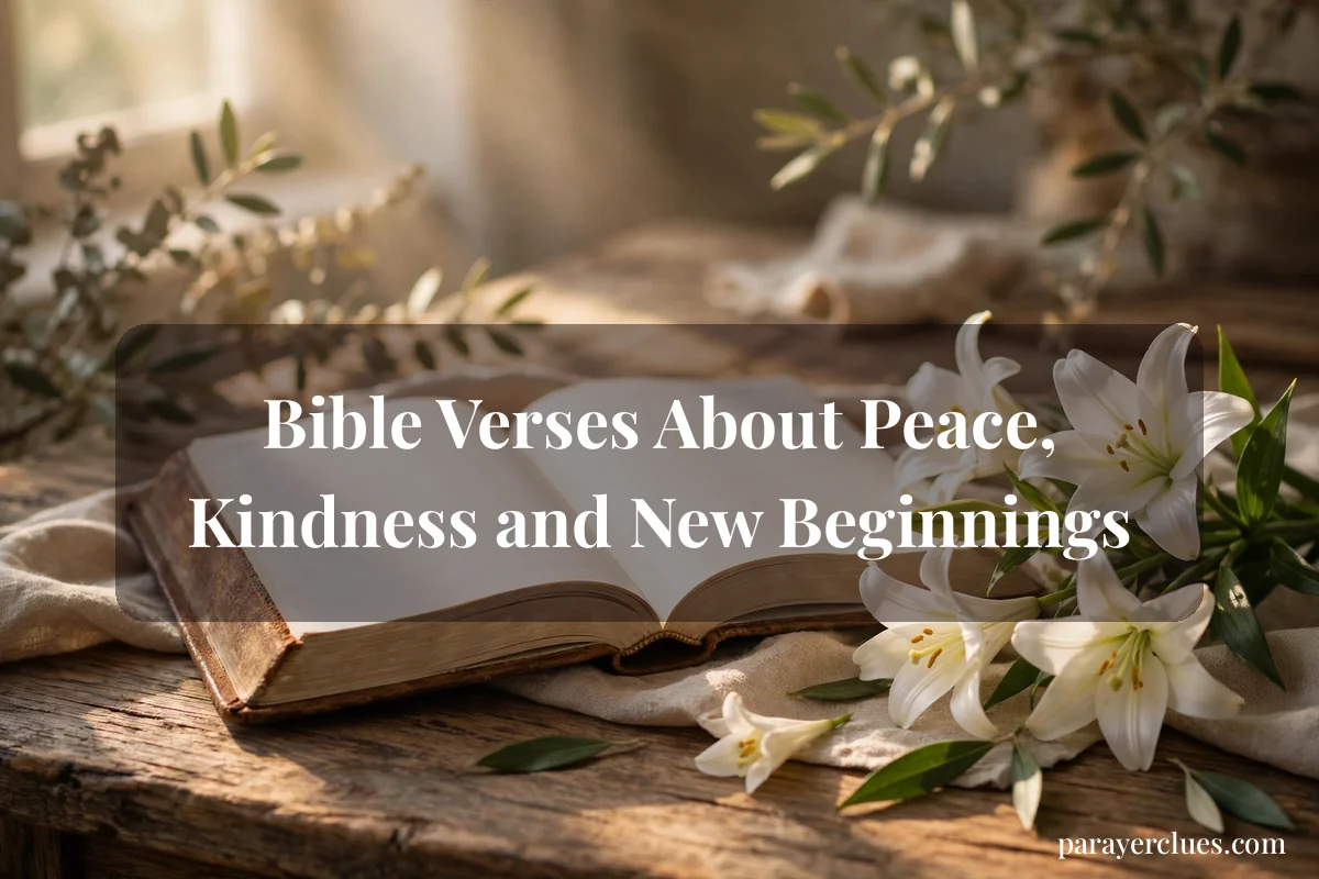 Bible Verses About Peace, Kindness and New Beginnings