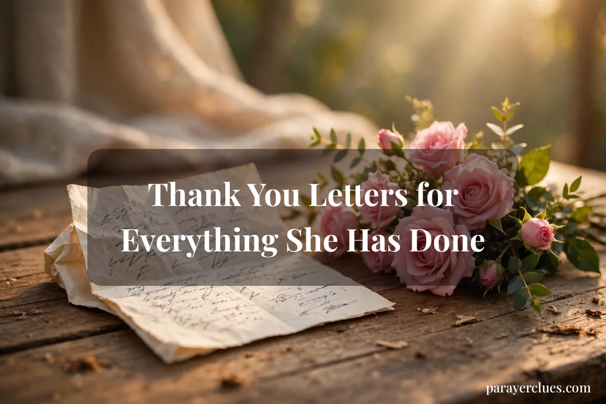 Thank You Letters for Everything She Has Done