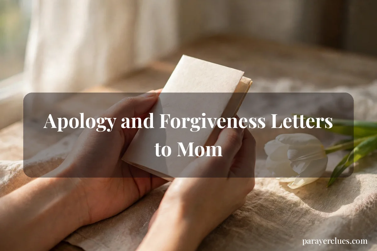 Apology and Forgiveness Letters to Mom