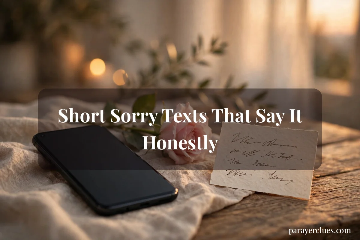 Short Sorry Texts That Say It Honestly