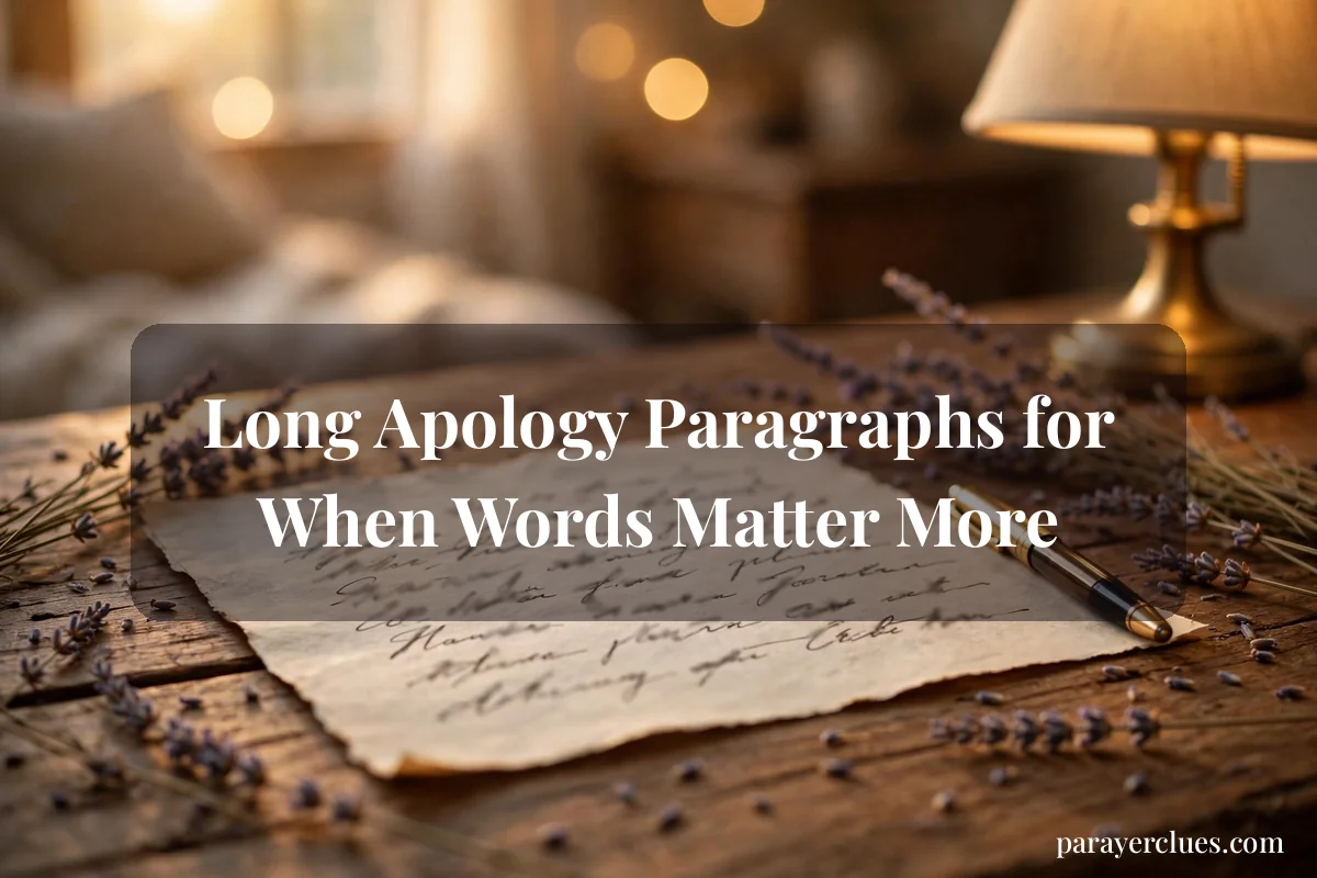 Long Apology Paragraphs for When Words Matter More
