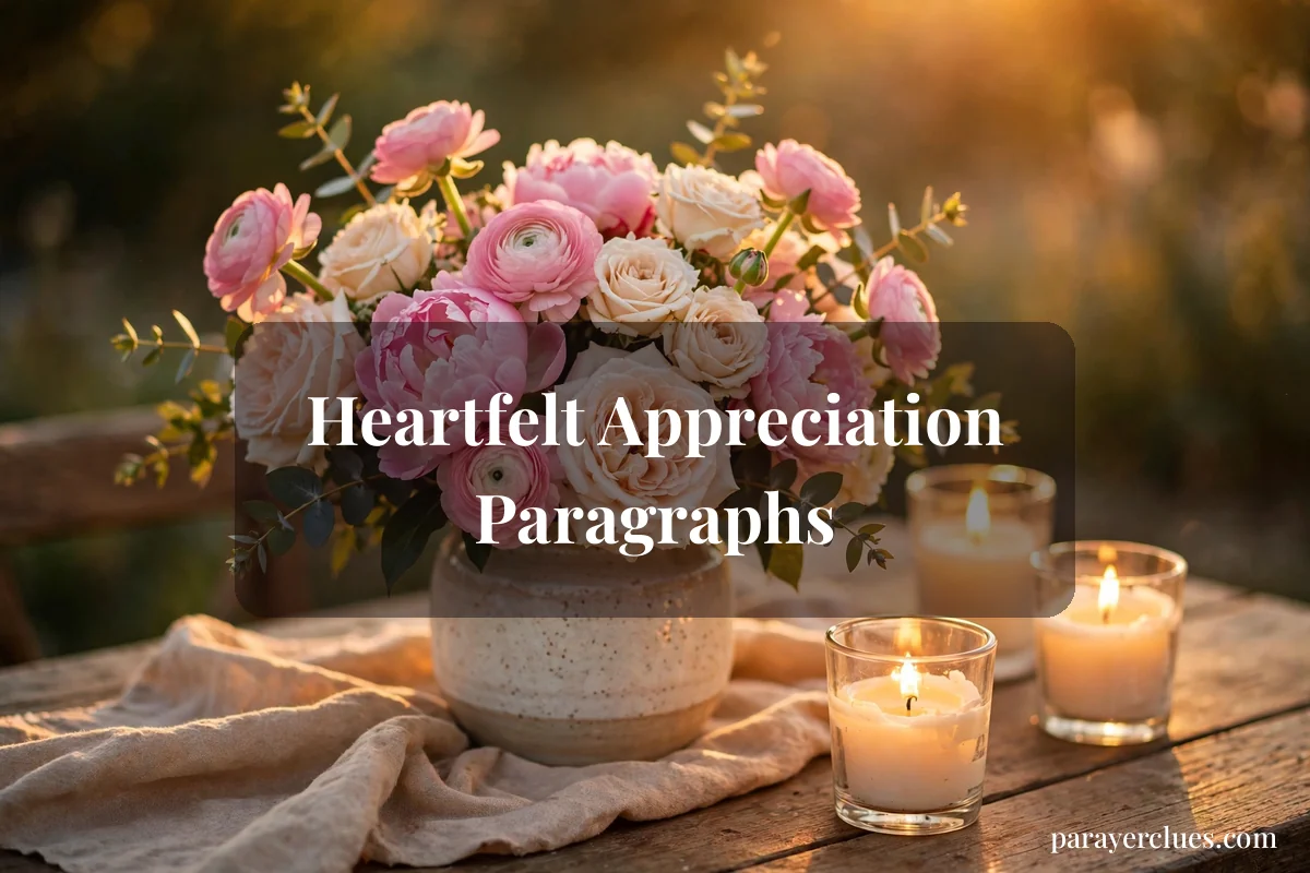 Heartfelt Appreciation Paragraphs