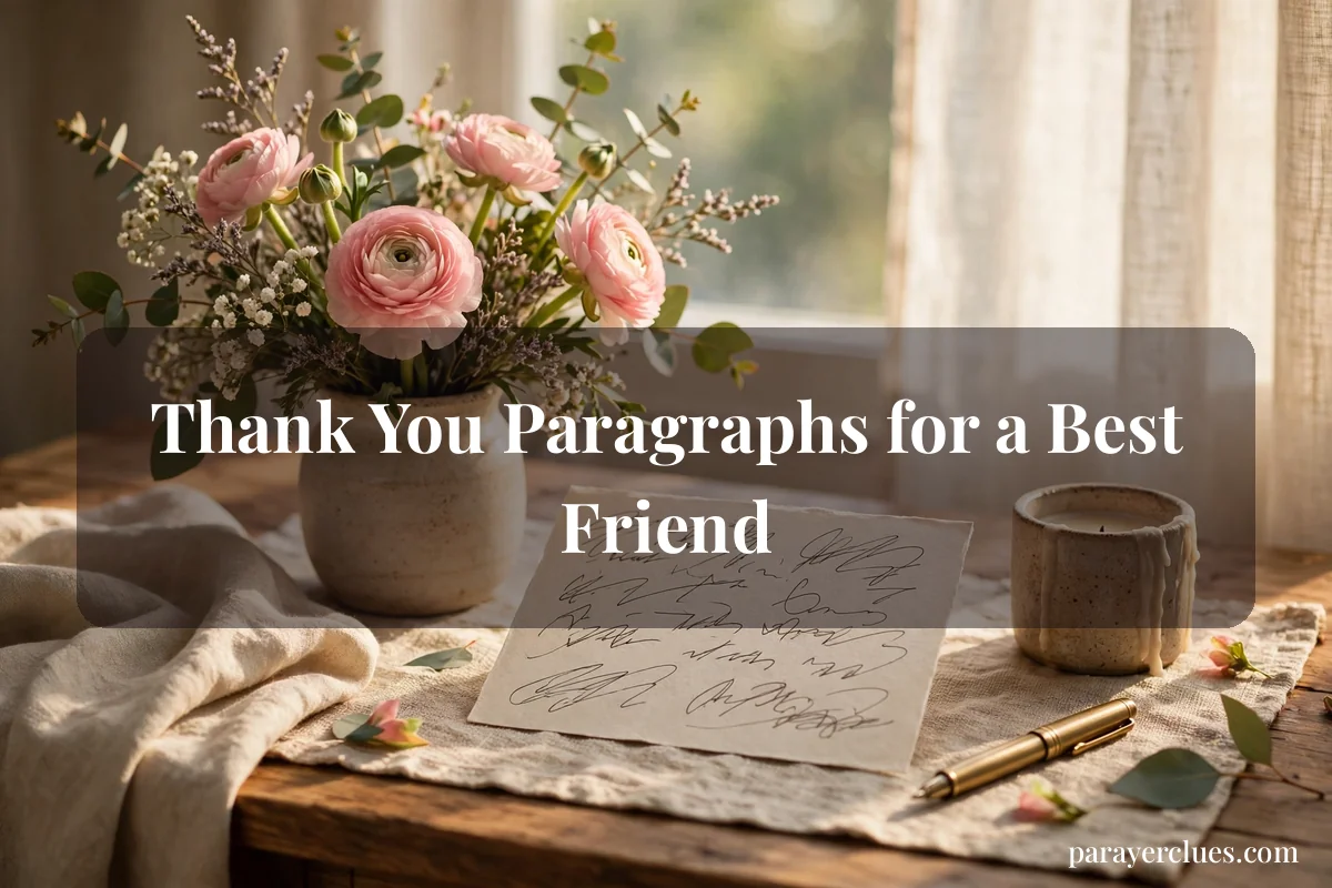 Thank You Paragraphs for a Best Friend