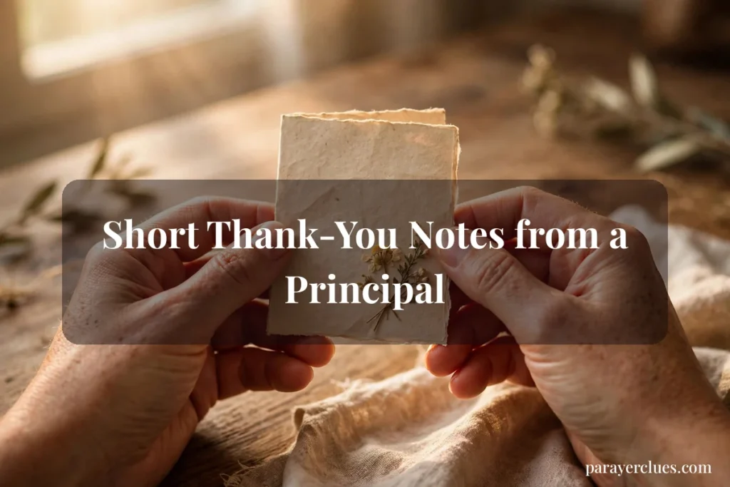 Short Thank-You Notes from a Principal