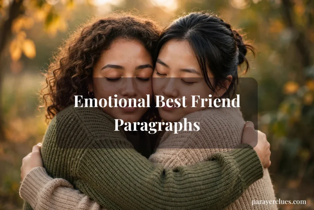 Emotional Best Friend Paragraphs
