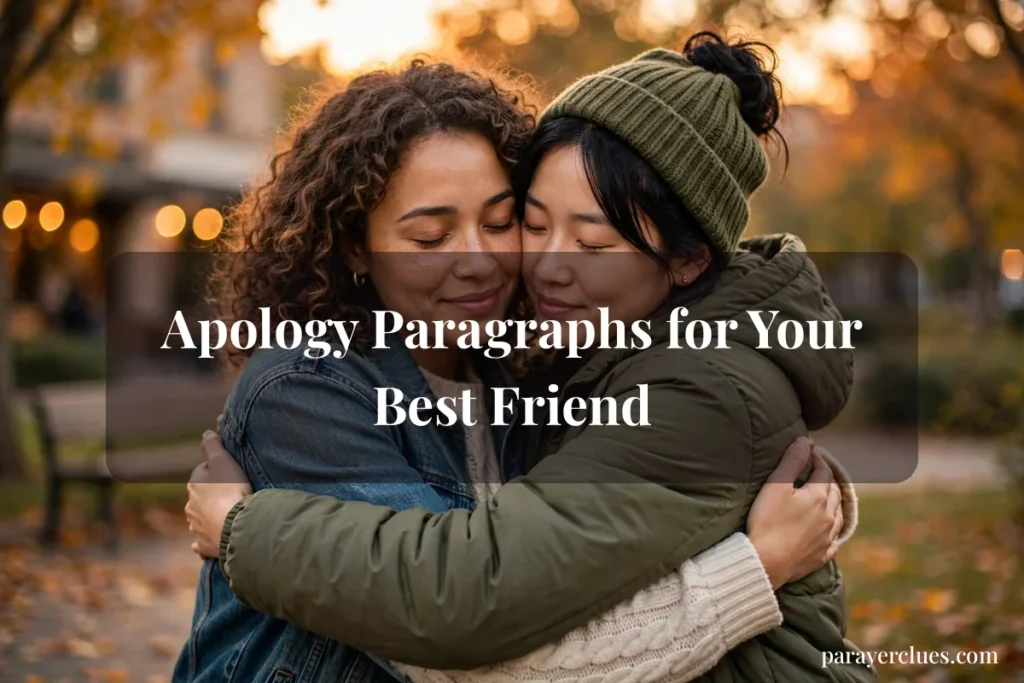 Apology Paragraphs for Your Best Friend