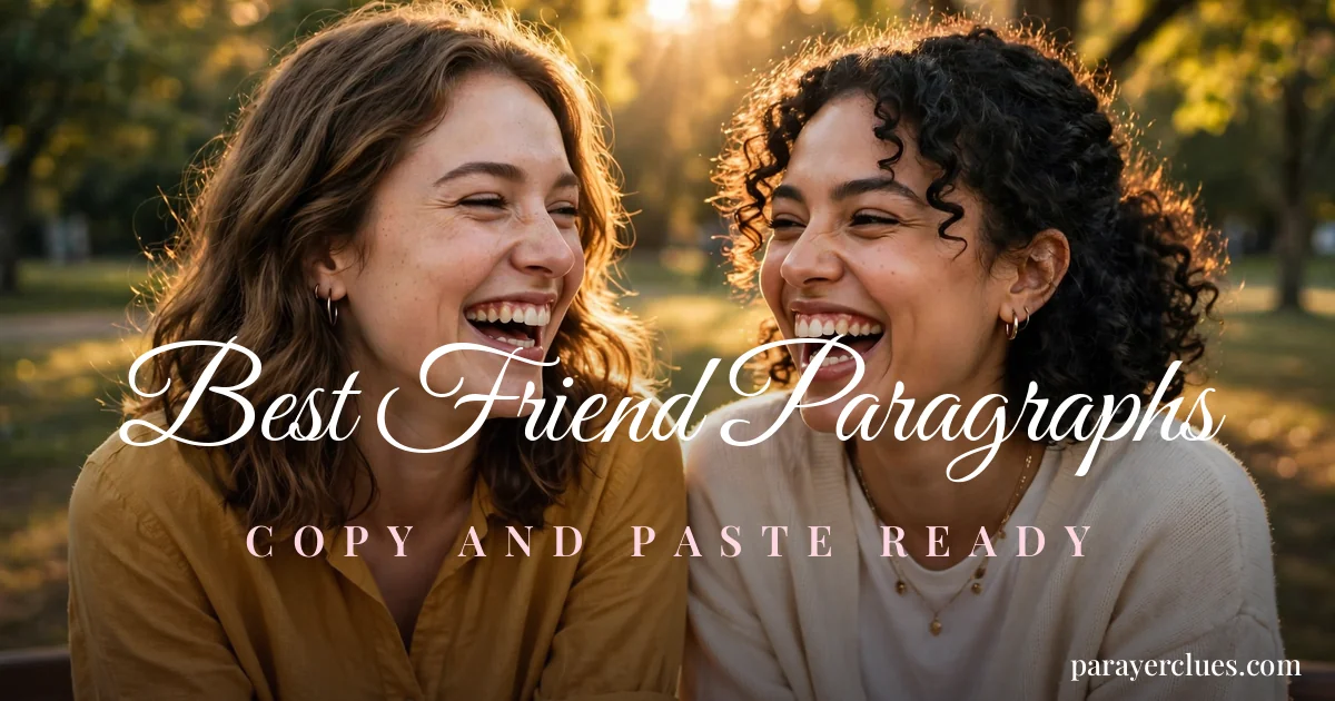 Best Friend Paragraphs