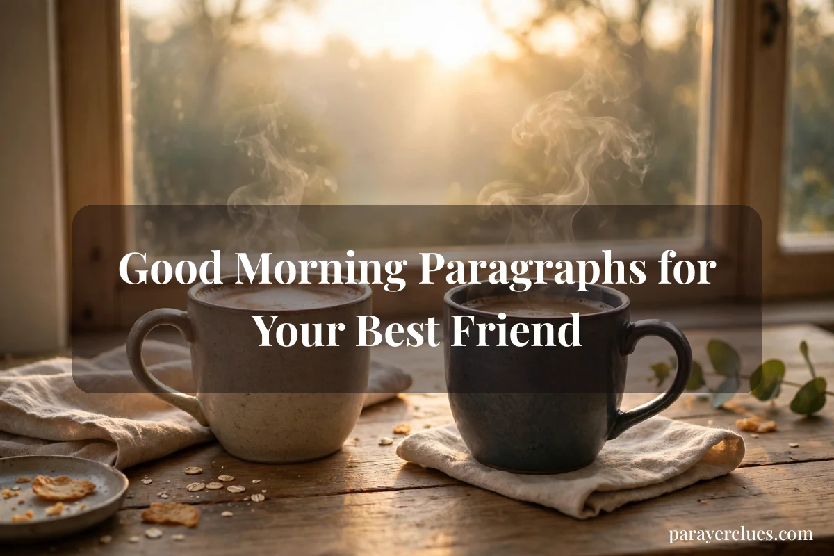 Good Morning Paragraphs for Your Best Friend