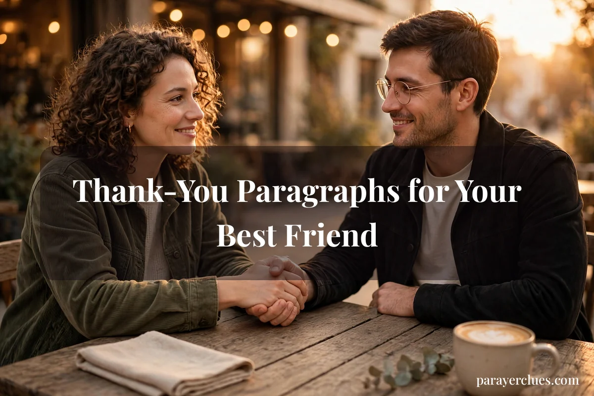Thank-You Paragraphs for Your Best Friend