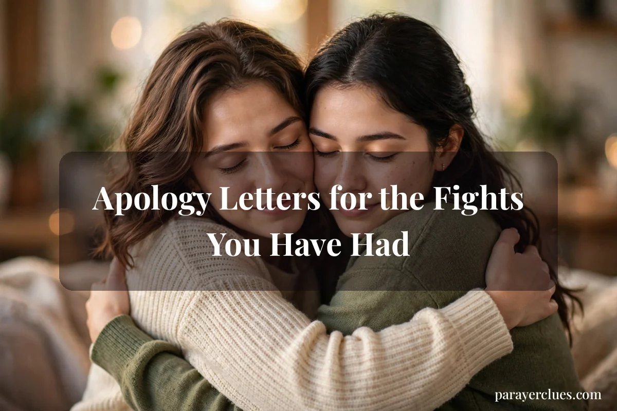 Apology Letters for the Fights You Have Had